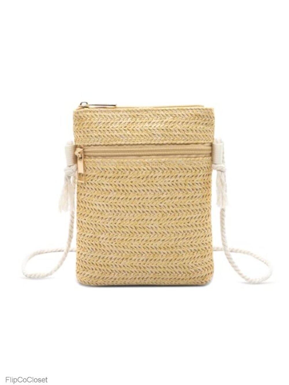 Women's Small Straw Crossbody Phone Purse Woven Boho Summer Shoulder Bag